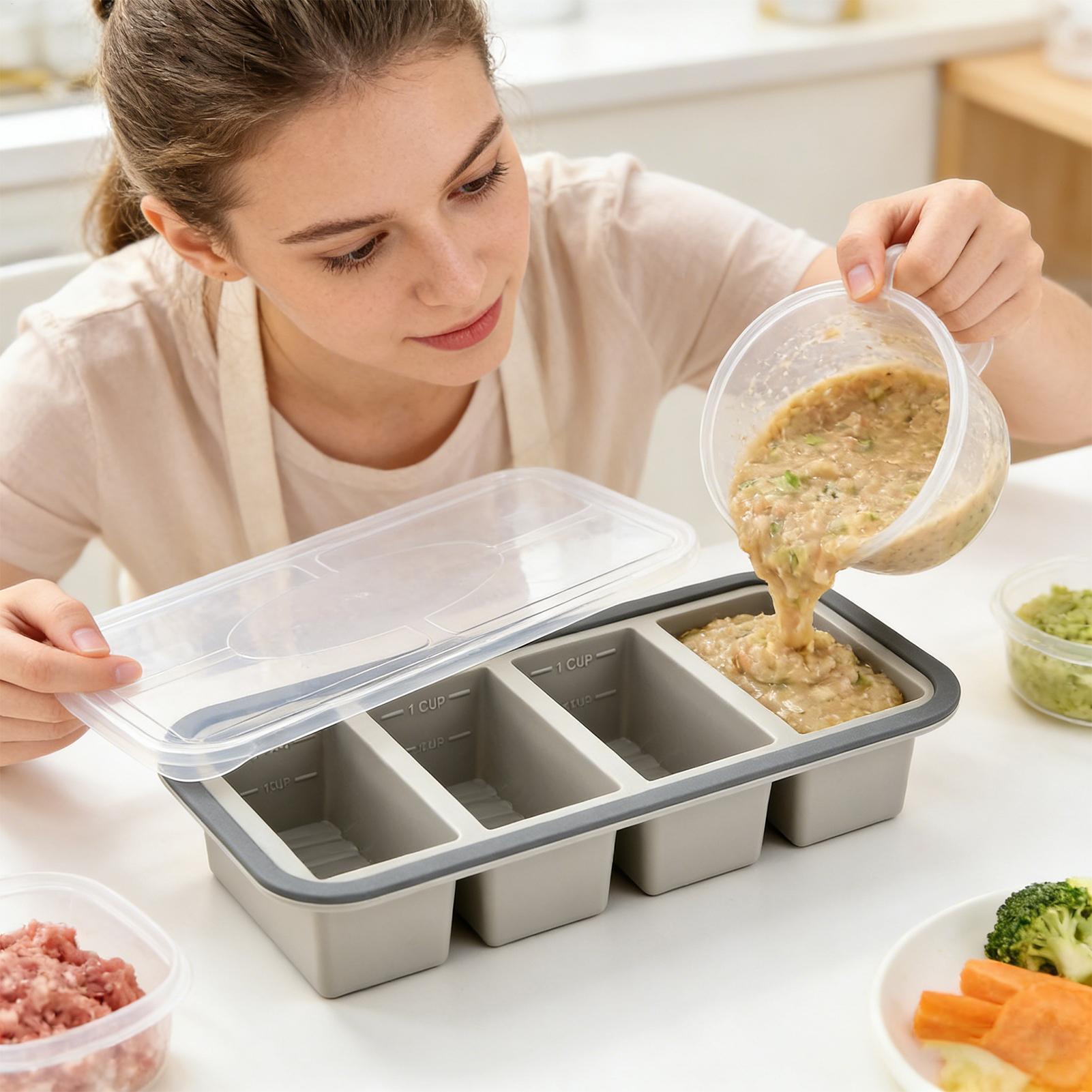Meal Prep Menu - Silicone Freezer Molds Easy Release Food
