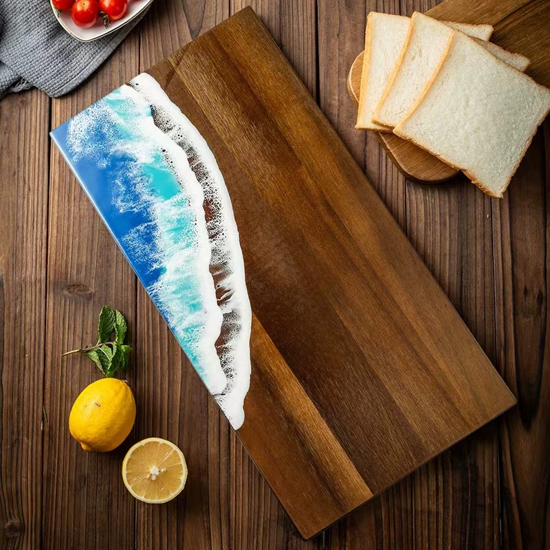 Meal Prep For Cutting - Acacia Wood Cutting Board with Epoxy