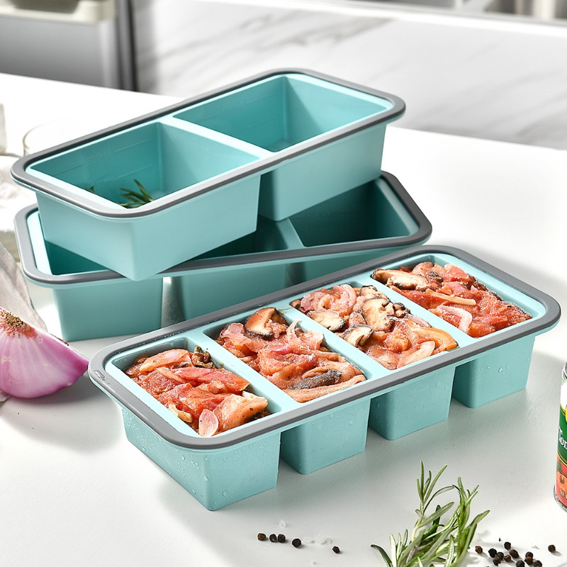 Meal Prep Menu - Large Ice Cube Freezer Molds-Soup,Silicone Freezer