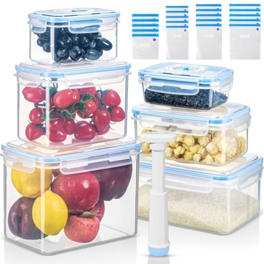 Meal Prep Vacuum Seal Containers - 33 Pcs Vacuum Seal Storage Food