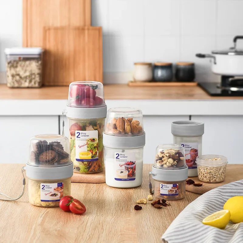 Meal Prep Kit - Breakfast Oatmeal Cereal Nut Yogurt Salad