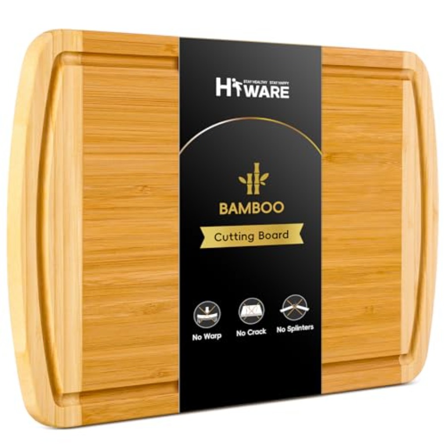 Meal Prep For Cutting - Large Wooden Cutting Board for Kitchen