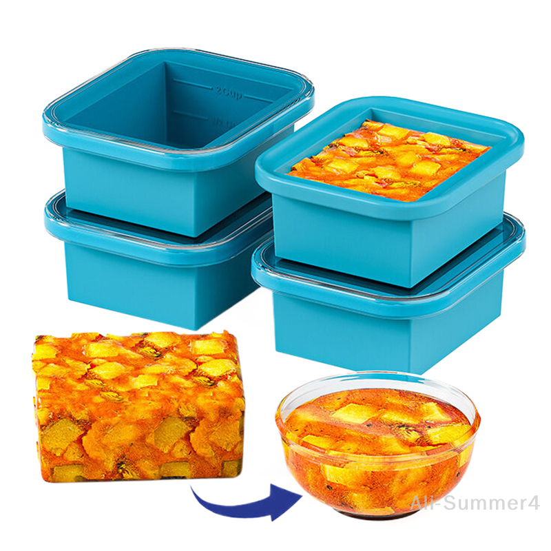 Meal Prep Menu - Silicone Freezing Tray With Plastic Lid