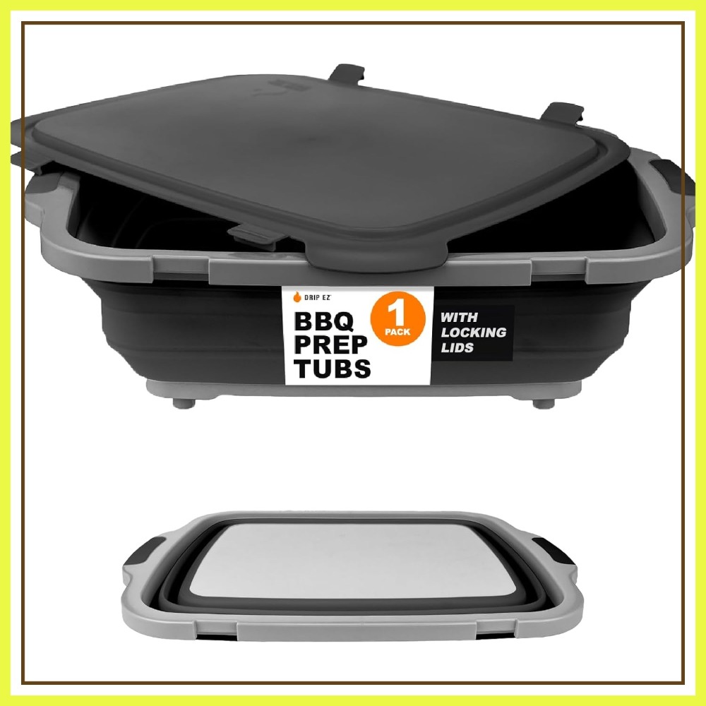 Meal Prep For Cutting - Collapsible BBQ Prep Tub XL -