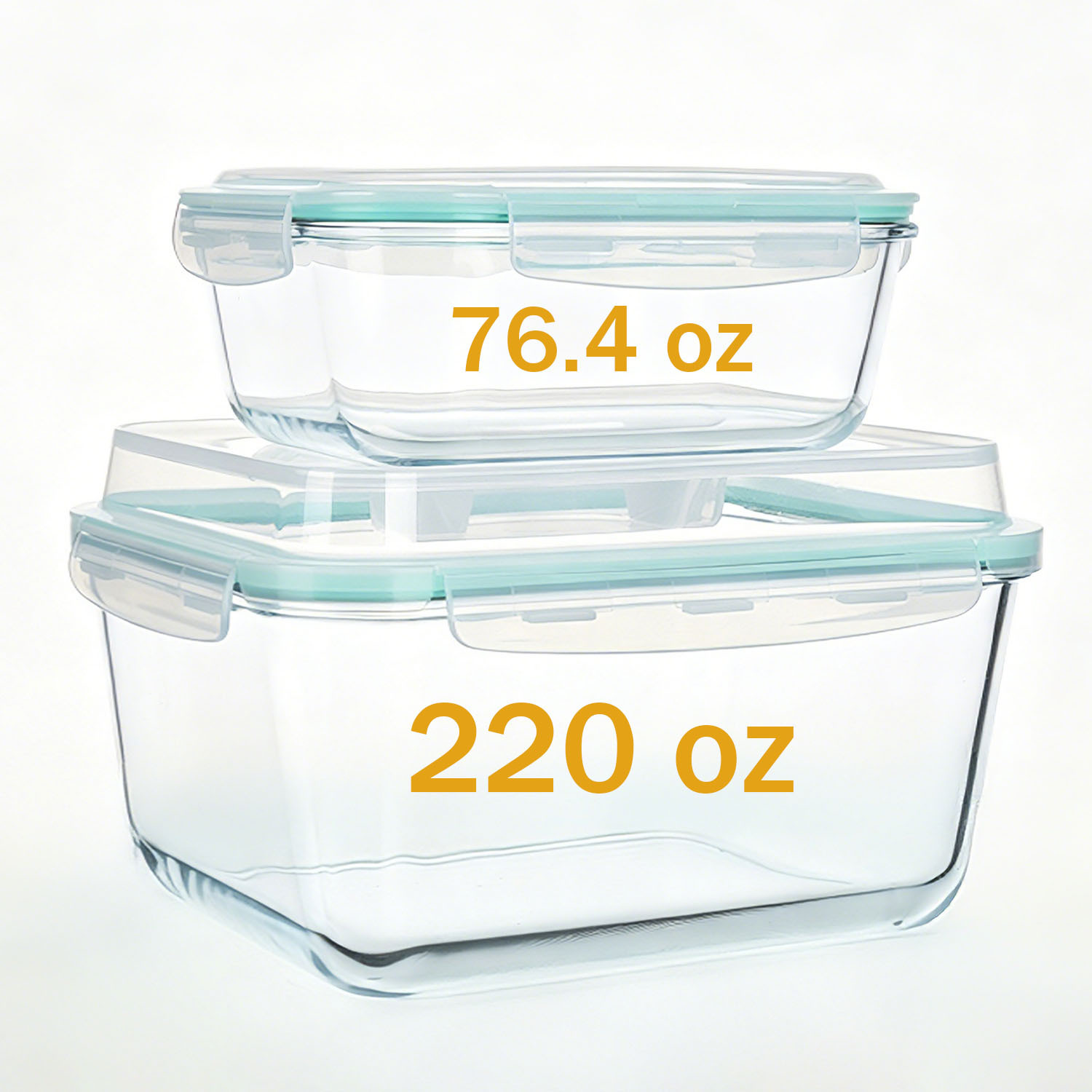 Meal Prep With Rotisserie Chicken - 220oz + 76.4oz Extra Large Refrigerator