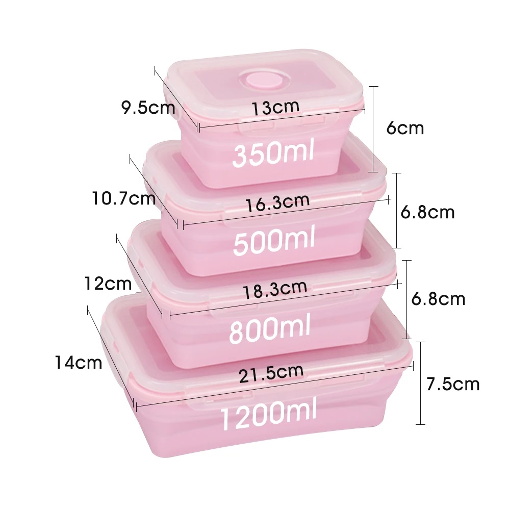 Meal Prep Kit - Collapsible Food Storage Containers with Lids