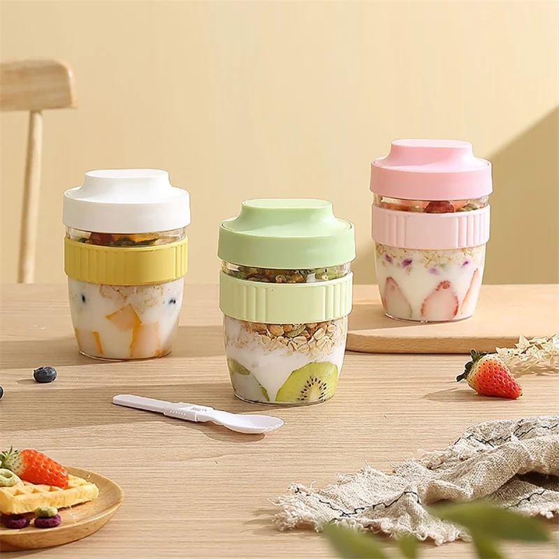Meal Prep Kit - 480/570ml Breakfast Cup Portable Oatmeal Cereal