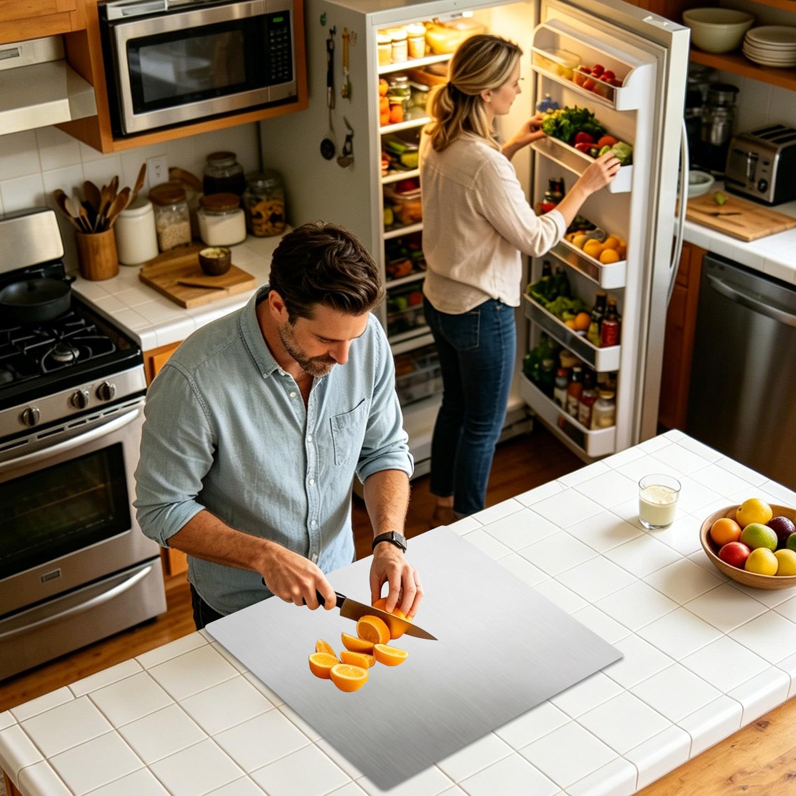 Meal Prep For Cutting - Stainless Cutting Board Dishwasher Safe Metal