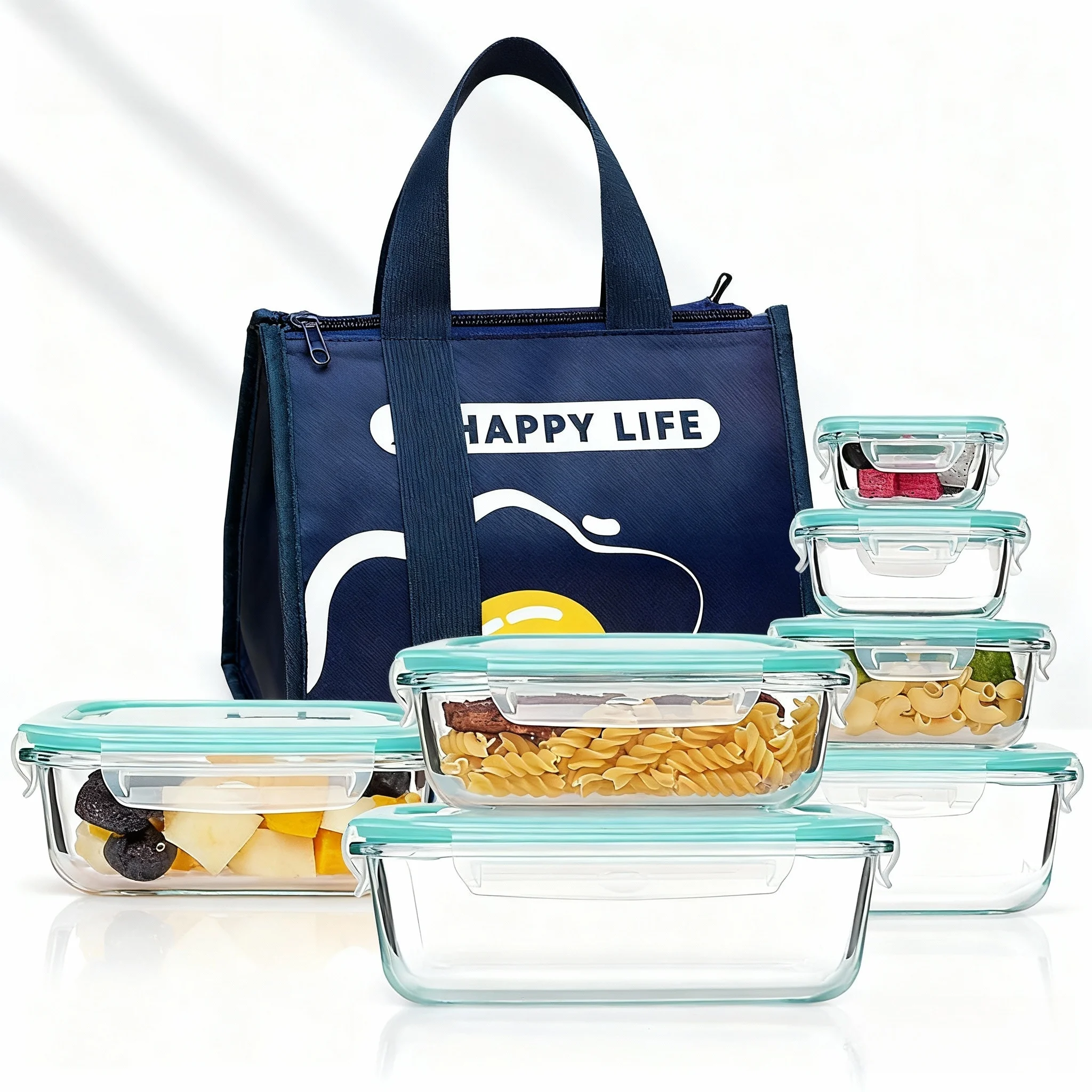 Meal Prep Rezepte - Glass Lunch Bento Box for Adults,