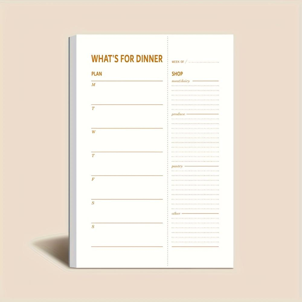 Meal Prep Menu - 1pc Daily Diet Plan Notebook, 50