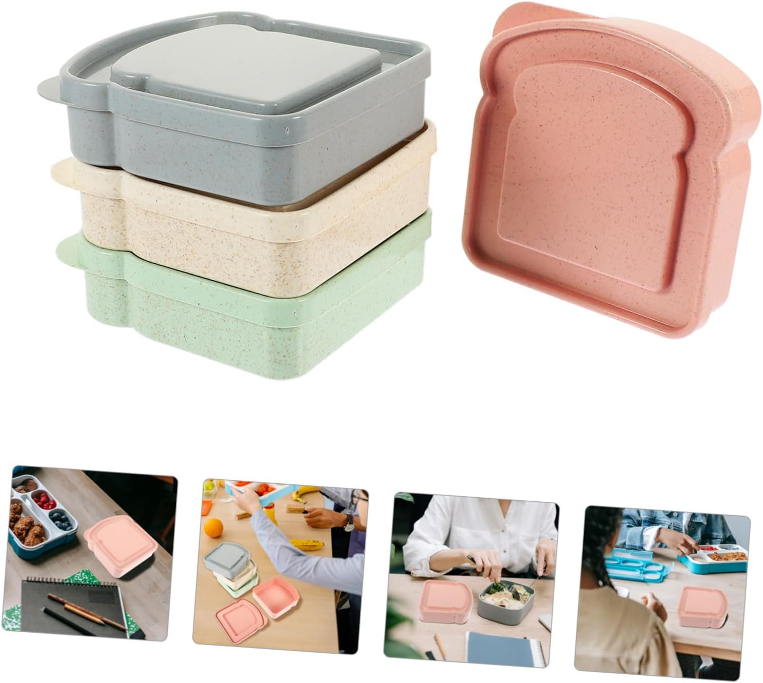 Meal Prep Kit - Sandwich Holder Lunchbox Bakery Boxes Bamboo