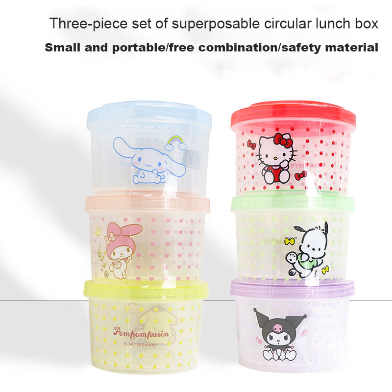 Meal Prep Kit - Cute Kitty Stackable Food Container 3