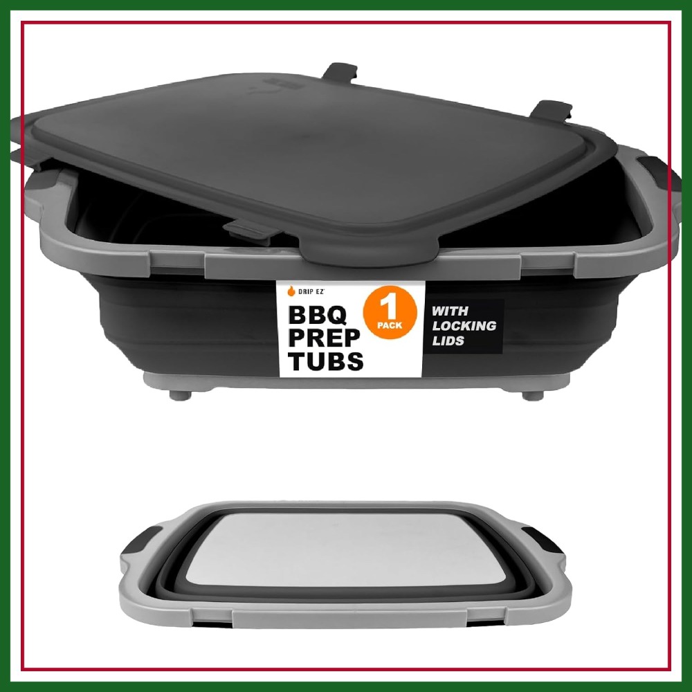 Meal Prep For Cutting - Collapsible BBQ Prep Tub - Meal