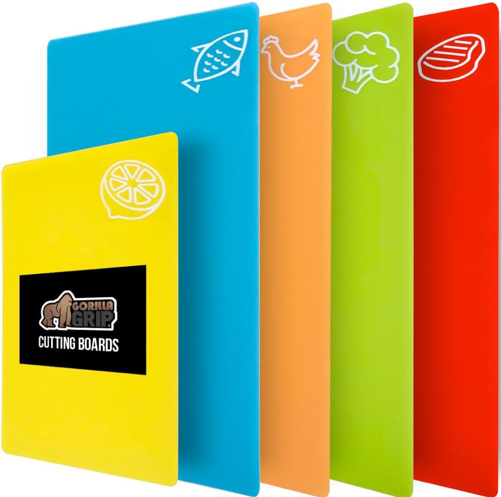 Meal Prep For Cutting - 5-Piece Flexible Cutting Board Set, BPA-Free