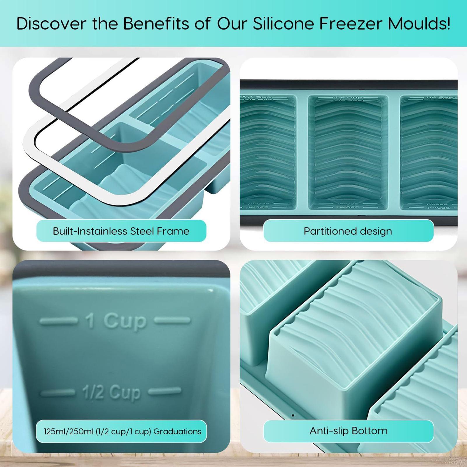 Silicone Freezer Molds Easy Re - Meal Prep Menu ulasan dan harga