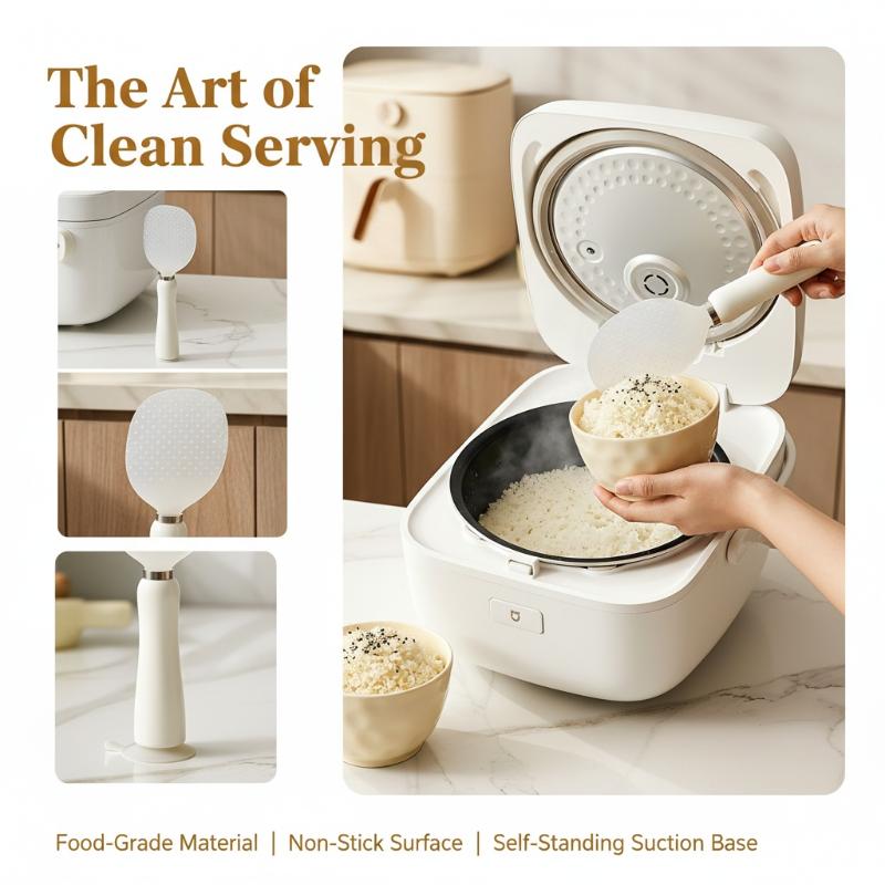 Magnetic Rice Paddle With Suct - Meal Prep Rice ulasan dan harga