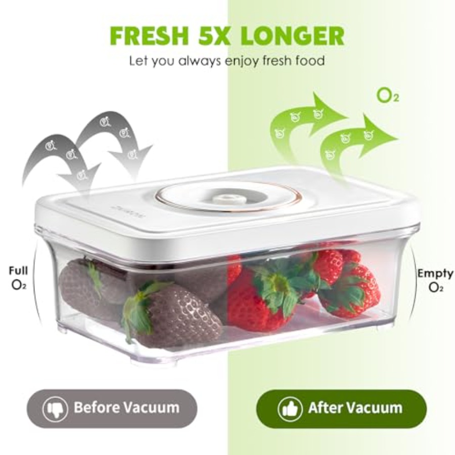 One-Touch Electric Vacuum Seal - Meal Prep Vacuum Seal Containers ulasan dan harga