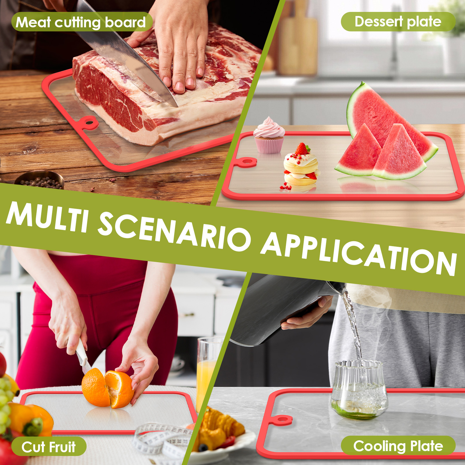 Clear Tempered Glass Cutting B - Meal Prep For Cutting ulasan dan harga