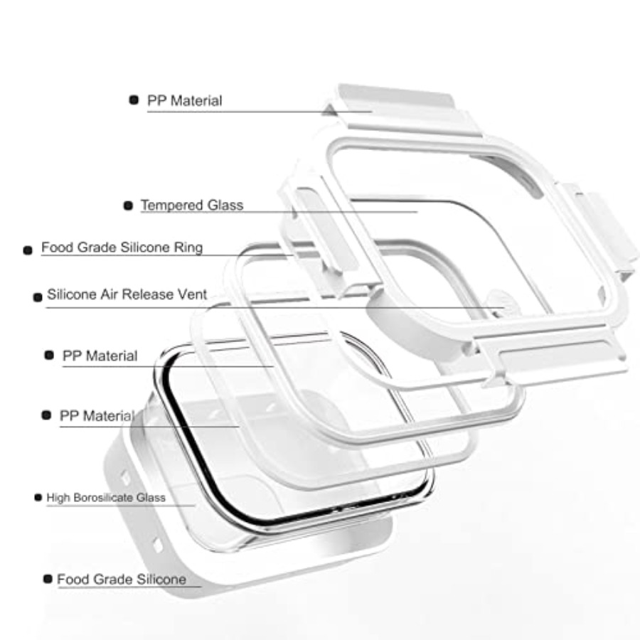 Glass Food Storage Meal Prep C - Meal Prep Wraps ulasan dan harga