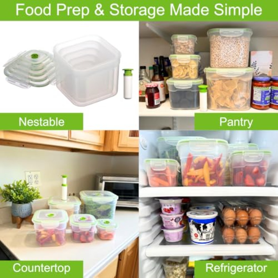 Vacuum Seal Food Storage Conta - Meal Prep Vacuum Seal Containers ulasan dan harga