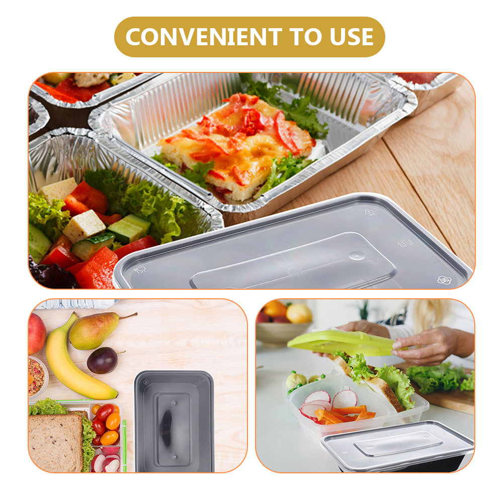 50pcs Disposable Rectangular F - Meal Prep Rice ulasan dan harga