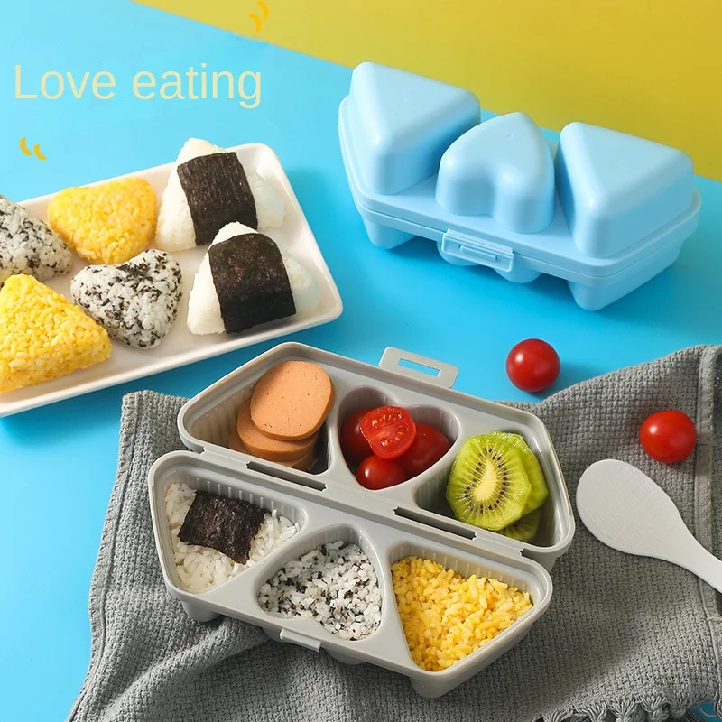 Folding Portable Triangle Love - Meal Prep Rice ulasan dan harga