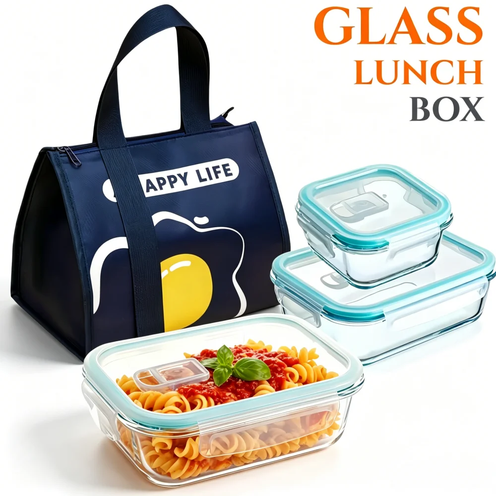 BPA-Free Glass Lunch Box Recta - Meal Prep Rezepte ulasan dan harga