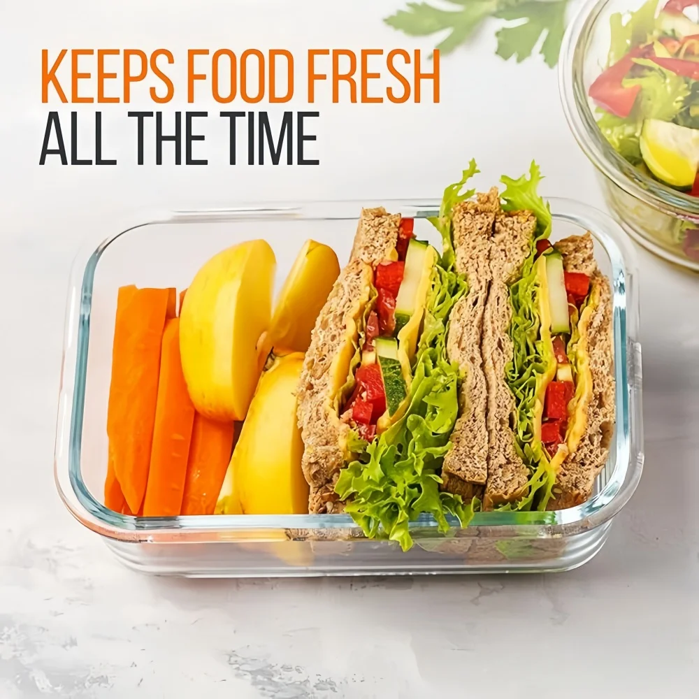 BPA-Free Glass Lunch Box Recta - Meal Prep Rezepte ulasan dan harga
