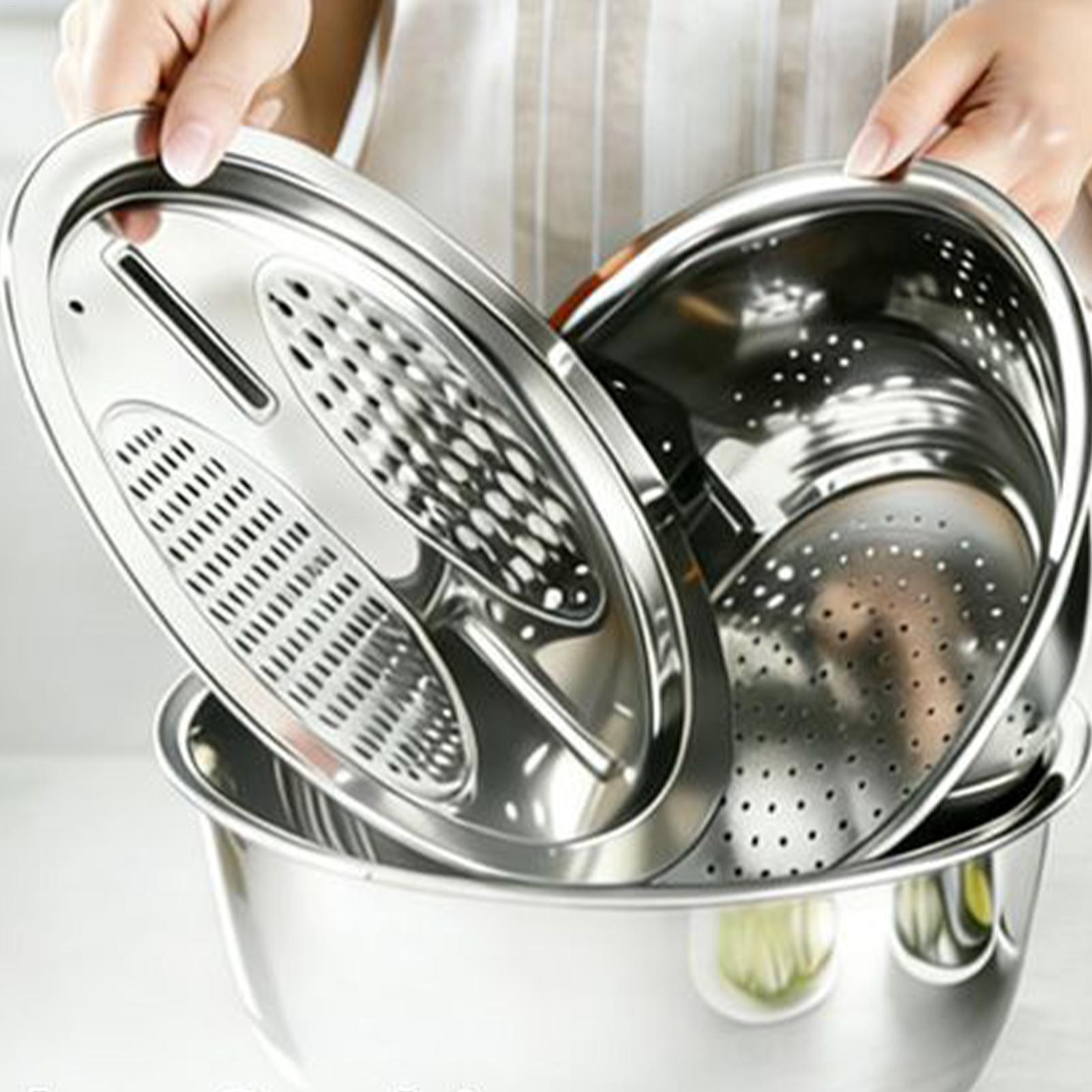 Stainless Steel Colander Strai - Meal Prep Rice ulasan dan harga