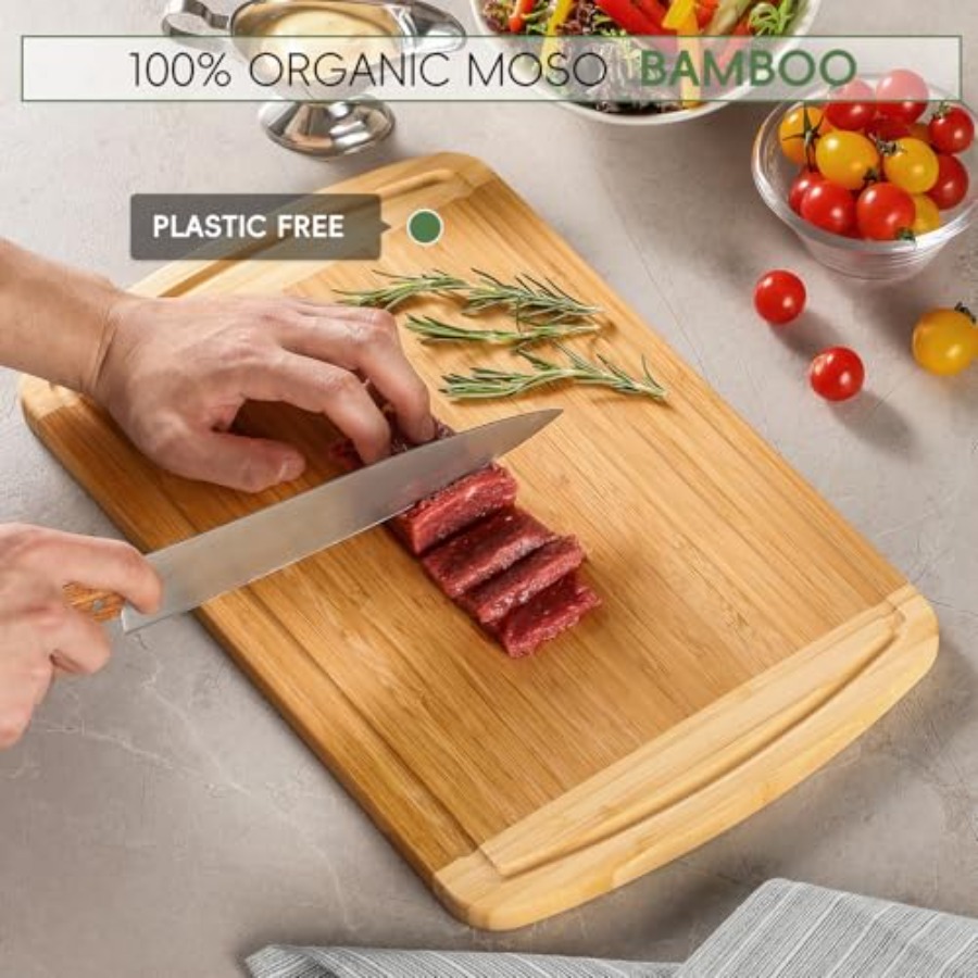 Large Wooden Cutting Board for - Meal Prep For Cutting ulasan dan harga