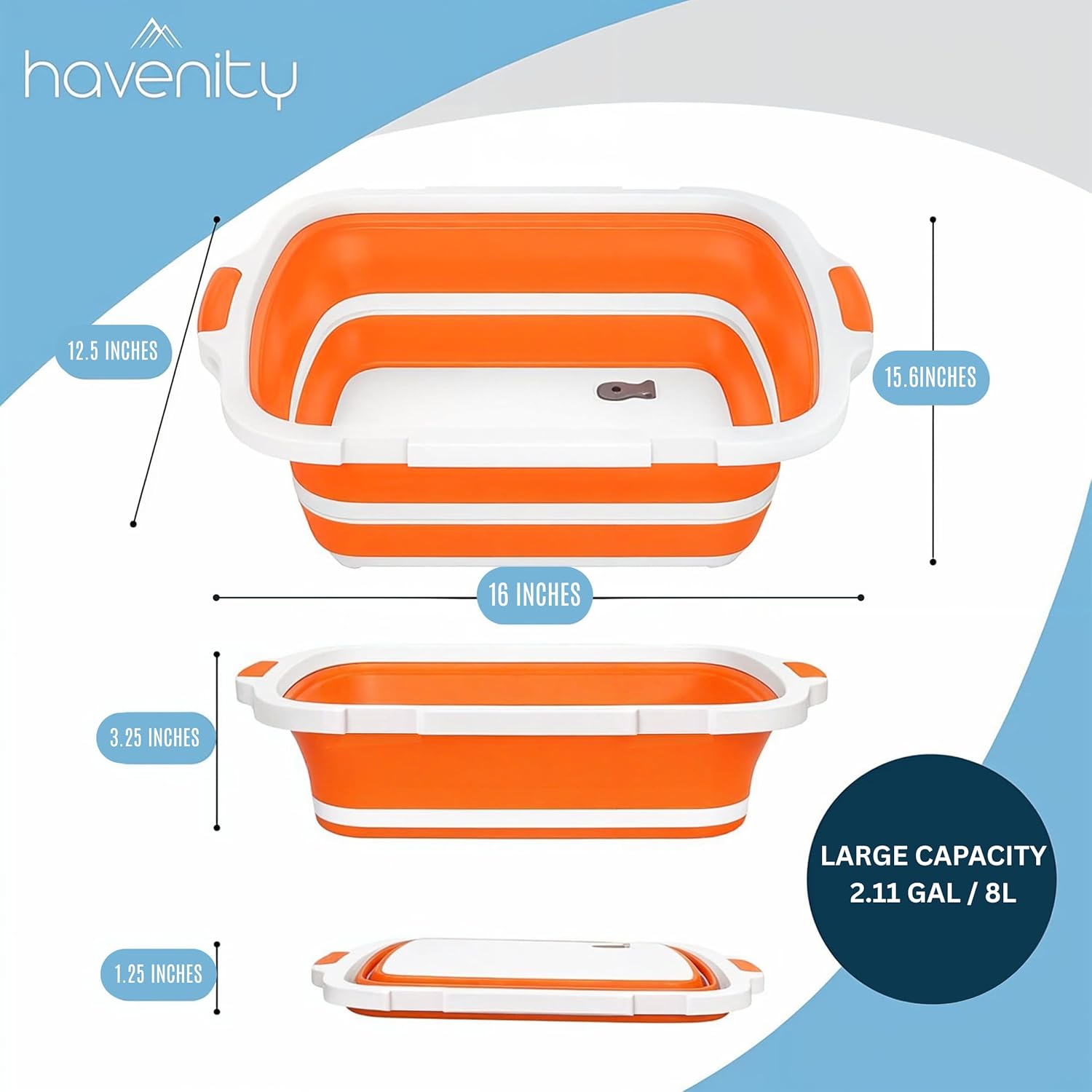 8L Collapsible BBQ Prep Tub wi - Meal Prep For Cutting ulasan dan harga