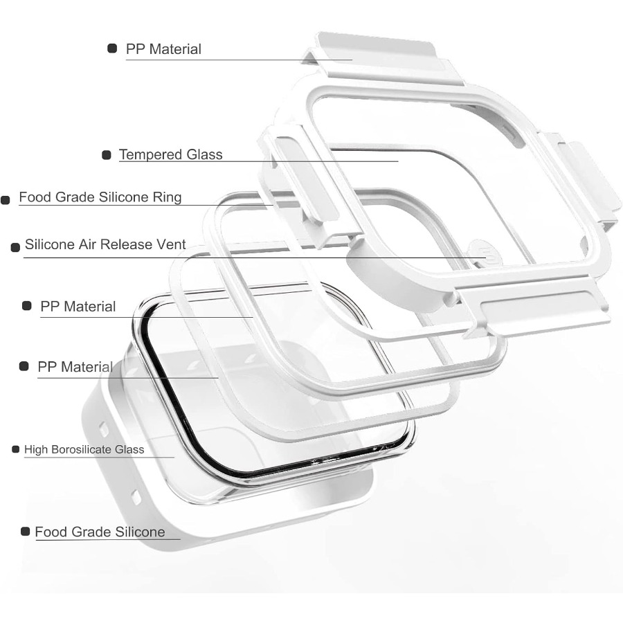 Glass Food Storage Meal Prep C - Meal Prep Wraps ulasan dan harga