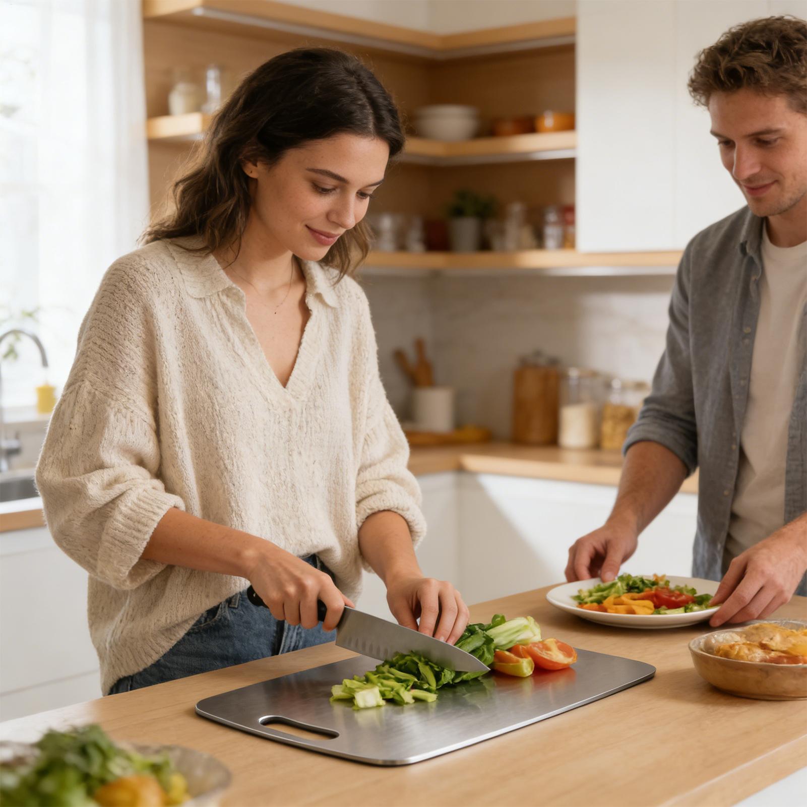 Stainless Steel Cutting Board  - Meal Prep For Cutting ulasan dan harga