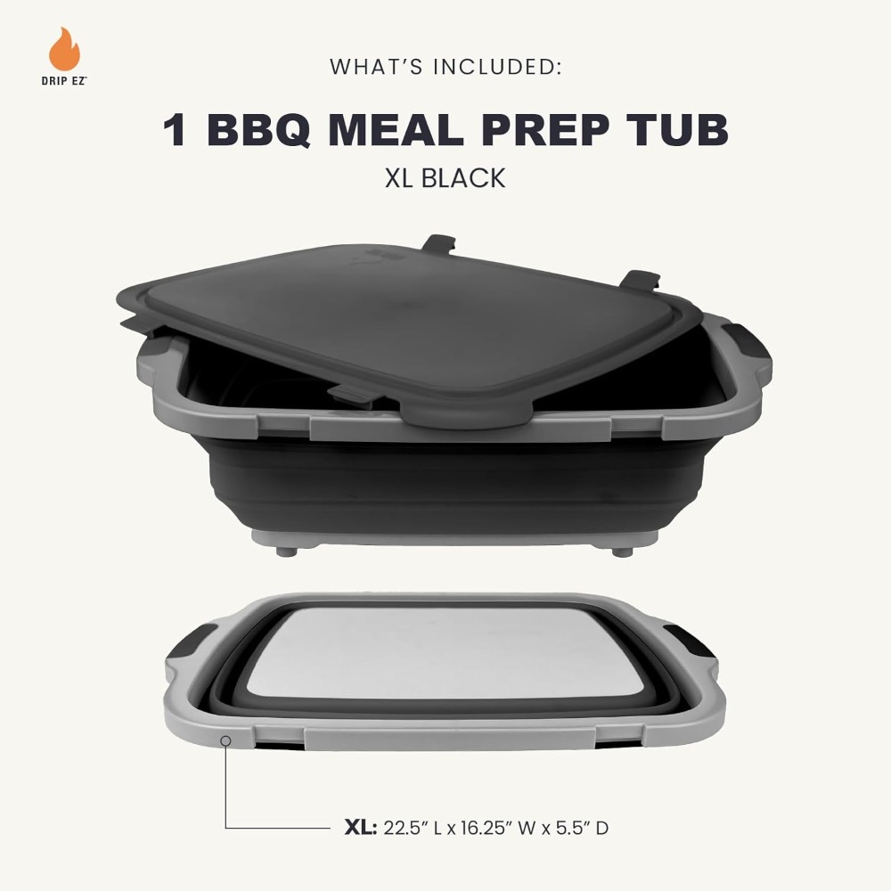 Collapsible BBQ Prep Tub XL -  - Meal Prep For Cutting ulasan dan harga