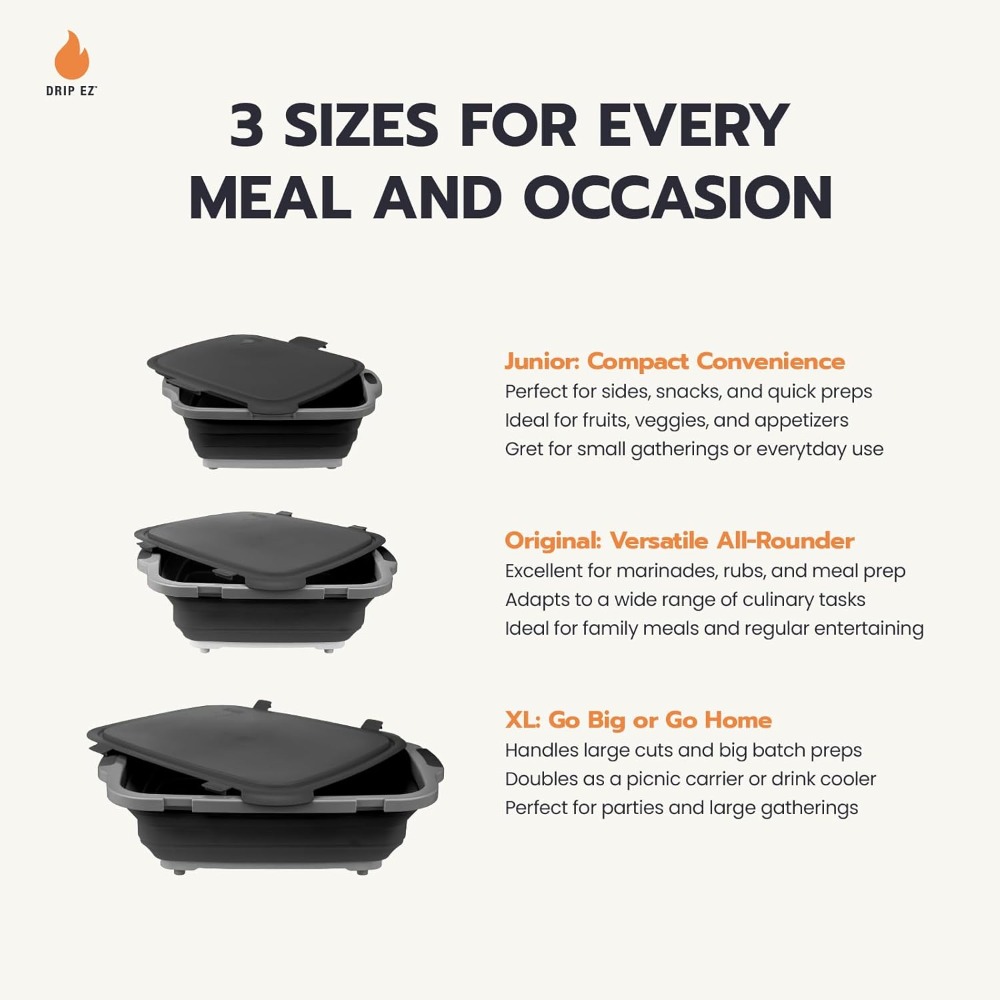 Collapsible BBQ Prep Tub XL -  - Meal Prep For Cutting ulasan dan harga