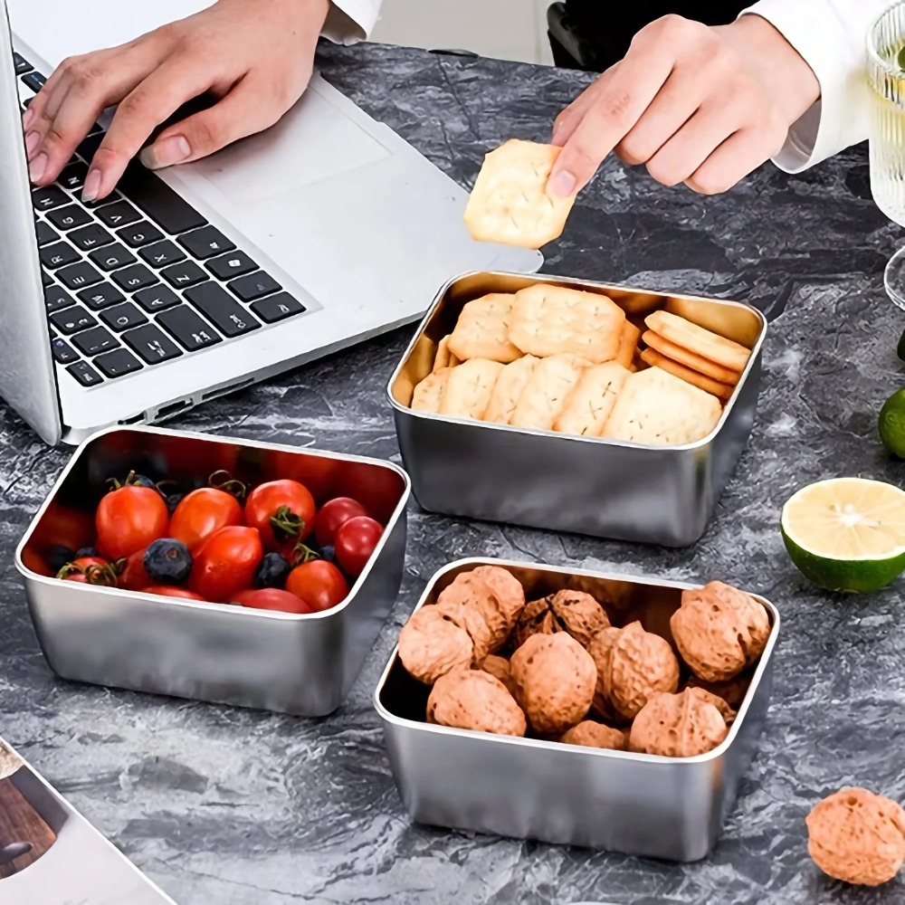 6Pcs Stainless Steel Food Cont - Meal Prep Kit ulasan dan harga