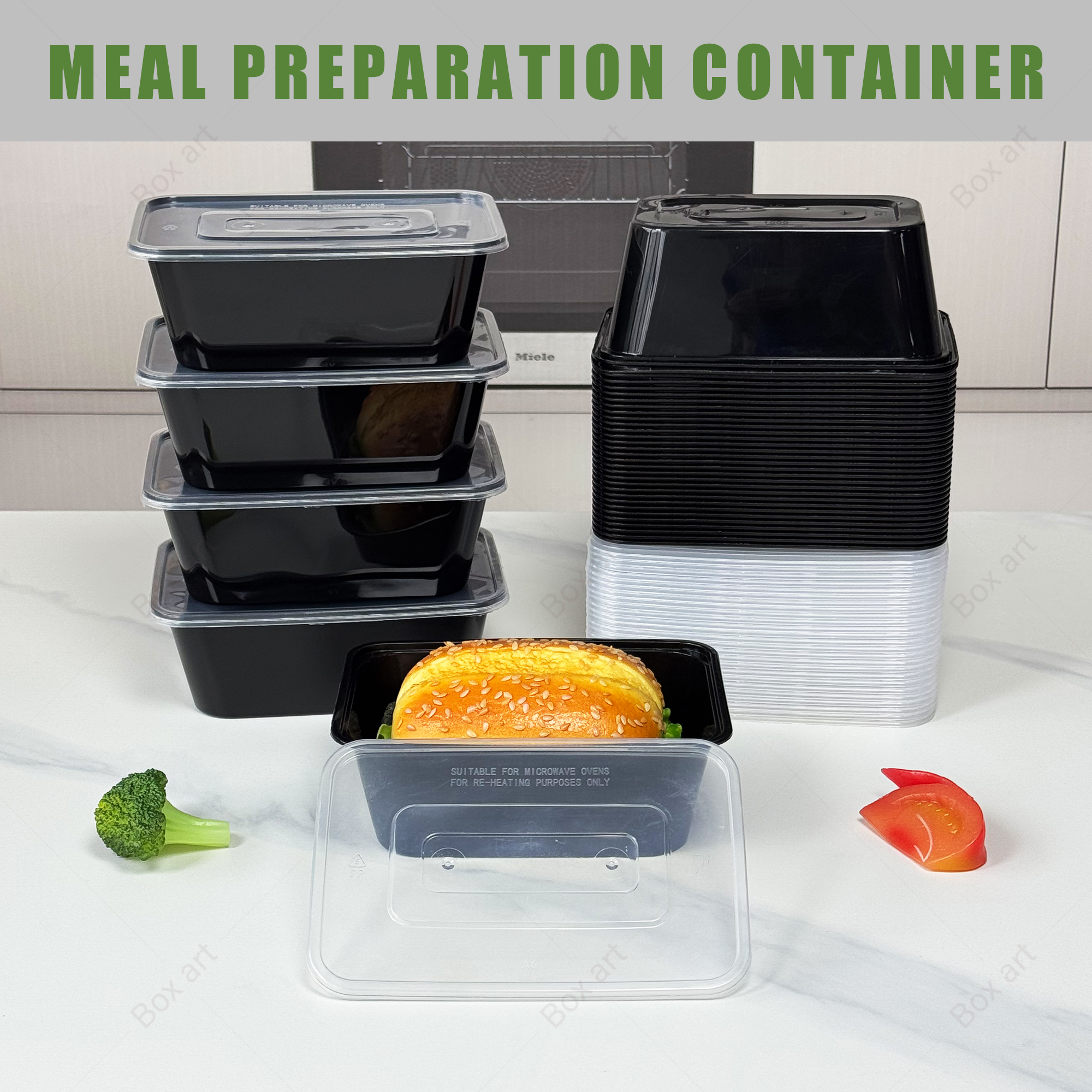 15/50Pcs, 720ml Rectangular Me - Meal Prep Menu ulasan dan harga