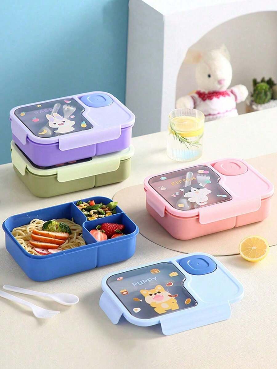 1Pc Cartoon Lunch Box, Microwa - Meal Prep Rice ulasan dan harga