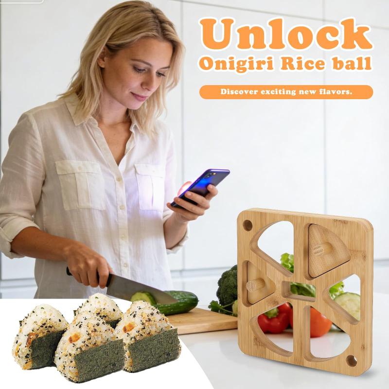 Wooden Onigiri Rice Ball Mold  - Meal Prep Rice ulasan dan harga