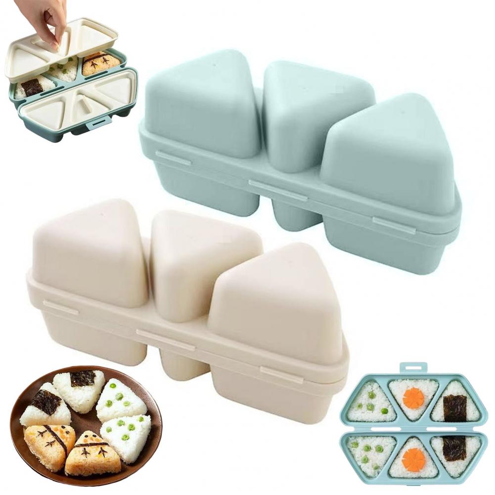 6-Cavity Triangle Onigiri Mold - Meal Prep Rice ulasan dan harga
