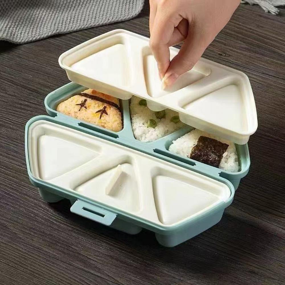 6-Cavity Triangle Onigiri Mold - Meal Prep Rice ulasan dan harga