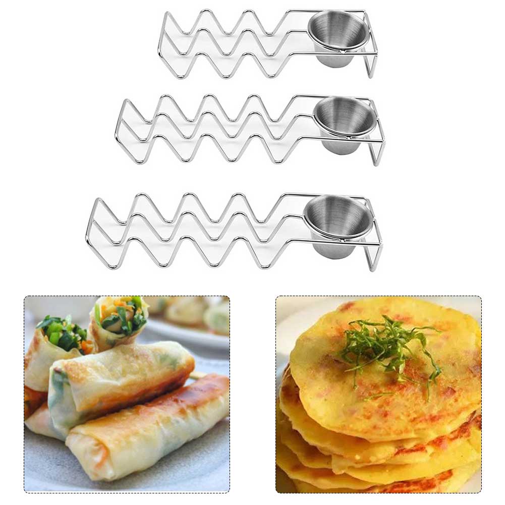 Set of 4 Stainless Steel Taco  - Meal Prep Wraps ulasan dan harga